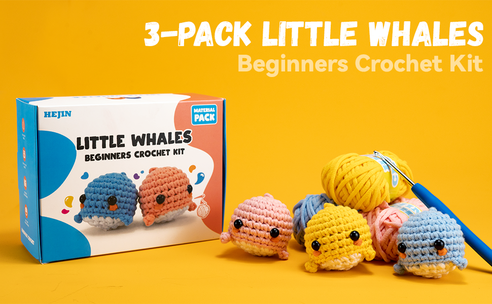 Beginner Tutorials：How to crochet a Little Whales – HEJIN