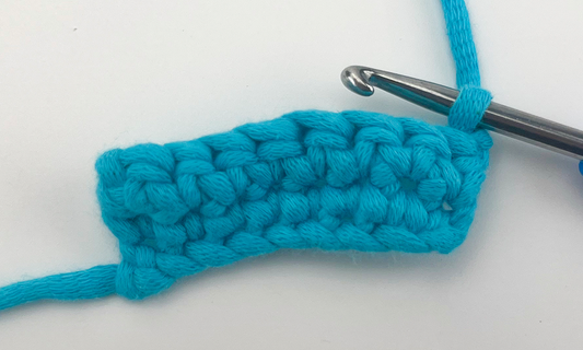 5. Crochet in rows